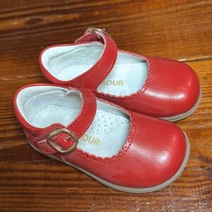 L'Amour Red Dress Shoes with Mary Jane Style